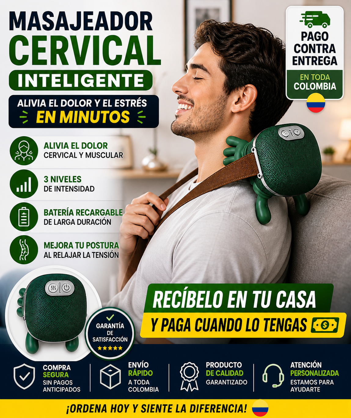 💥 Reduce Dolor y Estrés Desde el Primer Uso – Alivia tensión y estrés en minutos